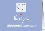 Thank You Doctor or Nurse for Fighting the Battle Against Coronavirus card