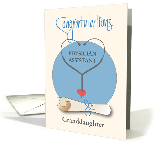 Graduation for Physician Assistant with Custom Relationship card