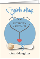 Graduation for Physician Assistant with Custom Relationship card