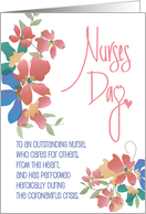 Nurses Day 2024 Floral Thank You to Nurse for Fighting Coronavirus card