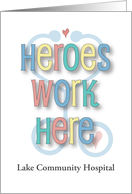 Thank you Doctors and Nurses Custom Coronavirus Heroes Work Here card