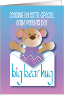 Grandparents Day Covid Big Bear Hug Bear in Envelope with Big Hug card
