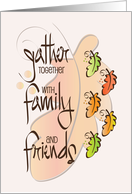 Hand Lettered COVID 19 Thanksgiving Gather with Family and Friends card