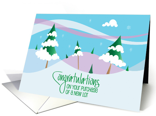 Congratulations on Purchase of New Lot Landscape with Trees card