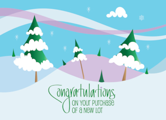 Congratulations on Purchase of New Lot Landscape with Trees