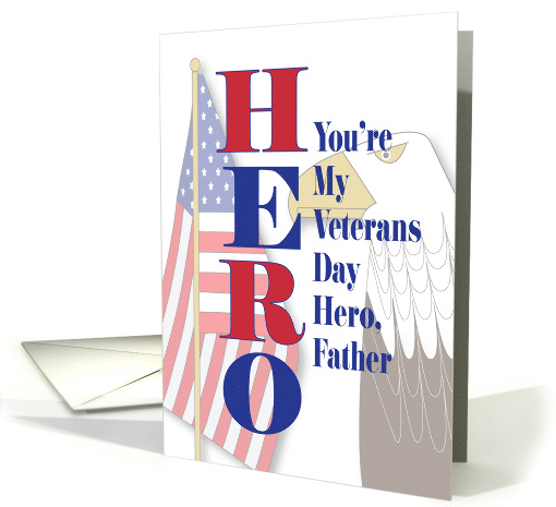 Hand Lettered Veterans Day You're My Hero for Father Flag... (1651186)