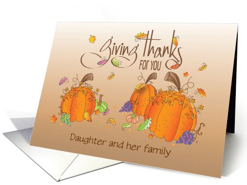 Thanksgiving Giving Thanks Daughter and Family Custom... (1653136)