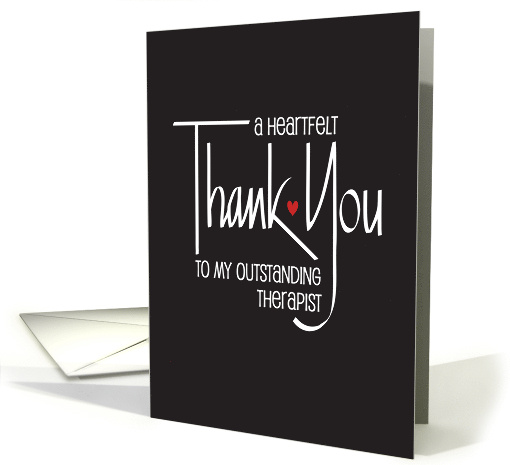 Hand Lettered Thank You to Outstanding Therapist with... (1654078)