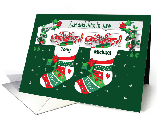 Christmas for Son and Husband Decorated Stocking with... (1655788)