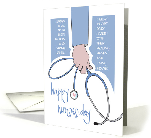 Nurses Day 2024 Male Nurse with Hand Holding Stethoscope... (1659576)