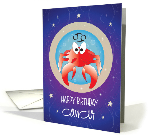 Hand Lettered Birthday Zodiac Sign Cancer the Crag... (1660748)