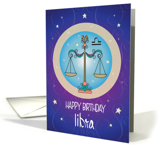Hand Lettered Zodiac Birthday for Libra Sign of the... (1661446)