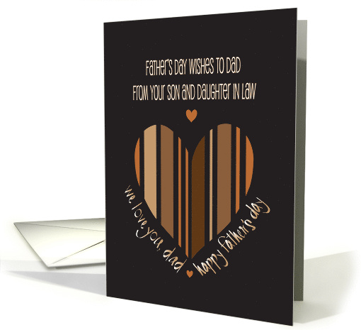 Hand Lettered Father' Day for Dad from Son and Daughter in Law card