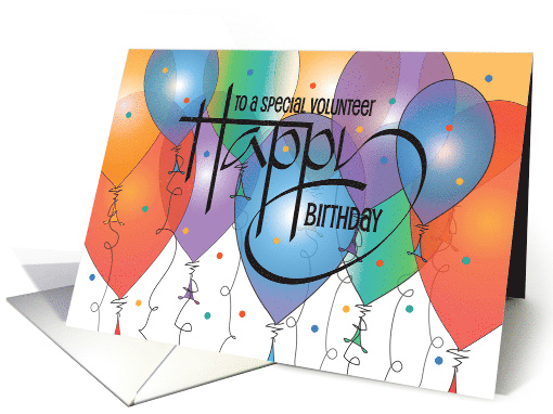 Hand Lettered Birthday for Volunteer with Brightly... (1674580)
