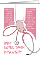 National Women Physicians Day NWPD 2024 Arm with Stethoscope card