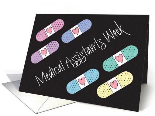 Medical Assistants Recognition Week Rainbow Bandages with Hearts card