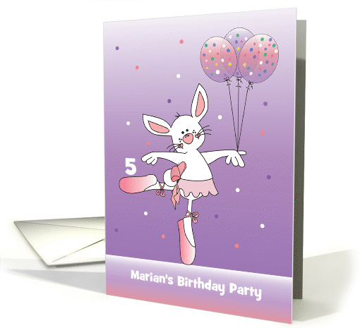 Ballerina Birthday Party Invitation with Custom Name and... (1679014)