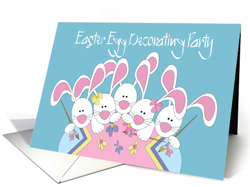 Hand Lettered Easter Egg Decorating Party Invitation... (1679024)