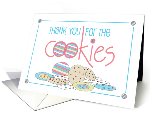 Hand Lettered Thank You for the Tasty Treat Cookies with Cookies card
