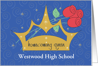Congratulations to the Homecoming Queen Personalized School Crown card