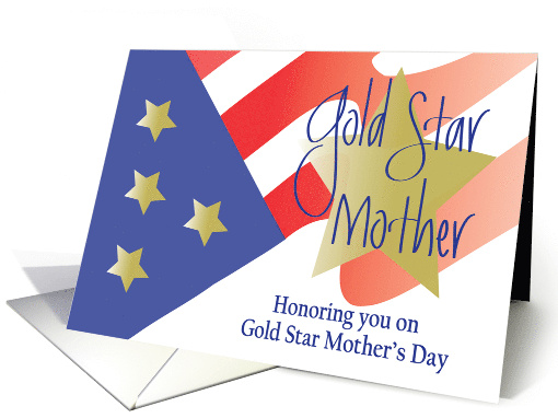 Gold Star Mother's Day with Red White and Blue Flag and... (1702140)