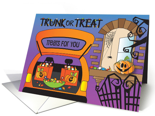 Hand Lettered Trunk or Treat Halloween Car Trunk Filled... (1705580)