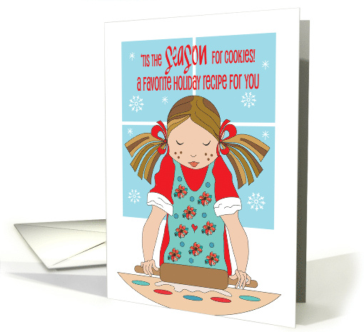 Hand Lettered Christmas Recipe Cooking Cards with Girl... (1705718)