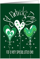Hand Lettered St. Patrick’s Day for Kids Striped Shamrock Balloons card