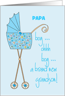 Baby Grandson for Custom Name Grandfather, Grandpa, Gramps, Papa card