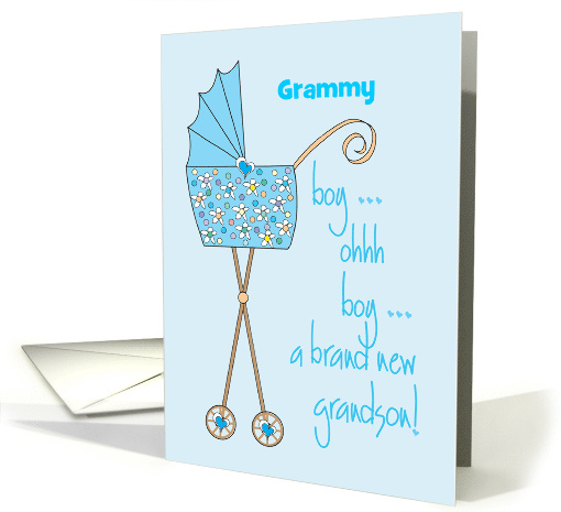 Baby Grandson for Custom Name Grandmother, Grandma, Grammy card