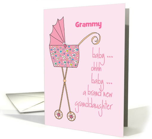 Baby Granddaughter for Custom Name Grandmother, Grandma, Grammy card