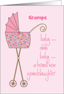 Baby Granddaughter for Custom Name Grandpa, Gramps, Papa, Pops card