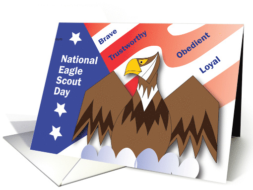 National Eagle Scout Day Eagle and Patriotic Stars and... (1708876)