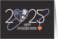 Physicians Week for 2025 Hand Lettered Date and Medical Collage card