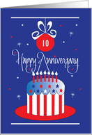 Hand Lettered Anniversary on Memorial Day Custom Number of Years card