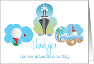 Hand Lettered Thank You to Travel Agent with Custom Location card