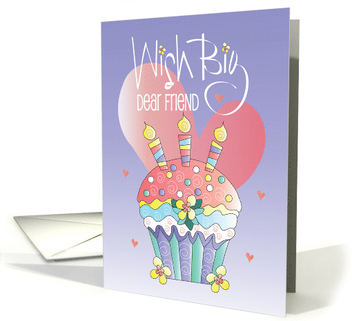 Hand Lettered Birthday for Friend Wish Big Decorated... (1733850)