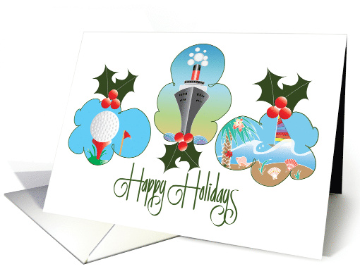Hand Lettered Christmas Travel Agent with Golf, Cruiser... (1735526)