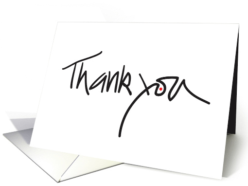 Hand Lettered Business Thank you Note with Stylized Lettering card