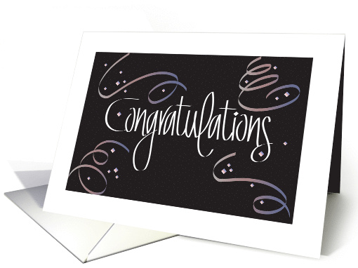 Hand Lettered Business Congratulations Colorful Streamers... (854691)