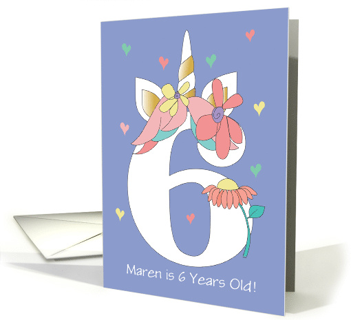 Unicorn Birthday for Six Year Old with Magical Unicorn... (858880)