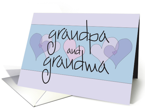 Happy Anniversary for Grandpa and Grandma with Hand Lettering card