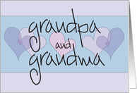 Happy Anniversary for Grandpa and Grandma with Hand Lettering card