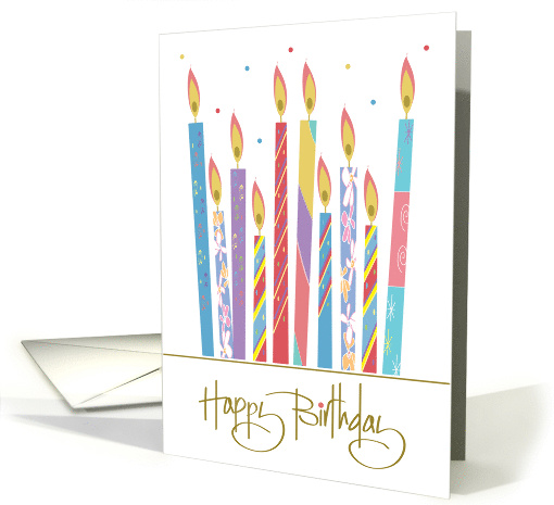 Hand Lettered Birthday with Patterned Festive and Colorful... (907095)