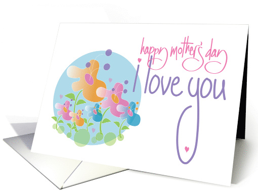 Mother's Day from Daughter, I Love You with Abstract... (913065)
