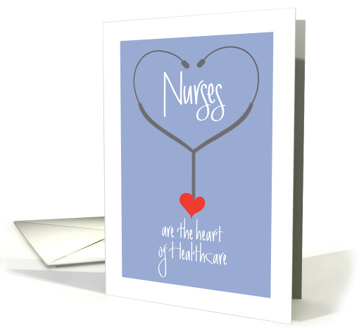 Hand Lettered Nurses Day 2024 Nurses are the heart of Healthcare card