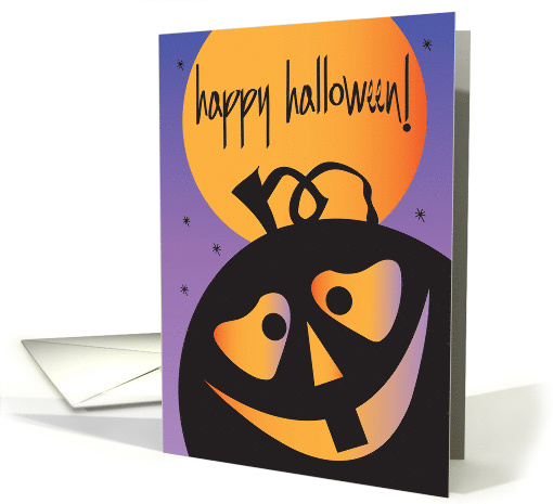 Hand Lettered Halloween Jack O' Lantern Under a Full Round... (937545)