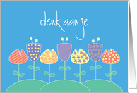 Denk aan je notakaart Deens met bloemen card