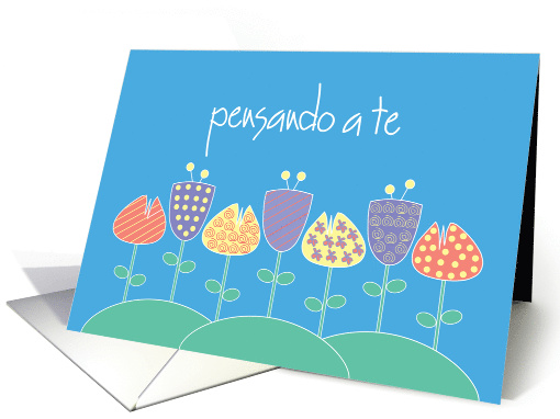 Pensando a te nota carta Italiano con i fiori card (943093)