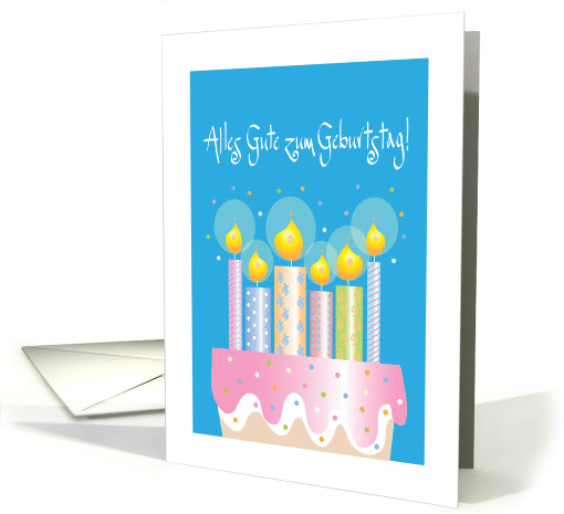 Ein deutscher Geburtstagskarte mit Kerzen card (944916)